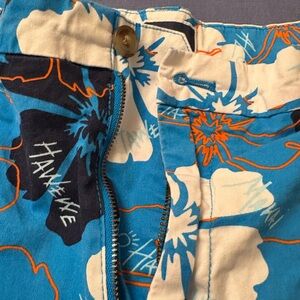 Club Room Blue and Orange Patterned Shorts